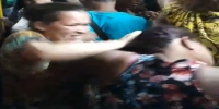 Brazilian women fight in the bus