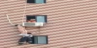 Naked woman falls to her death after failed rescue attempt