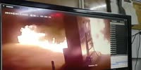 Explosion after driving with the gas pump still attached.