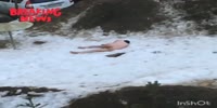 Naked Russian high on drugs meets the spring