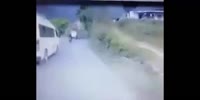 High speed motorcycle crash