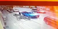 Girl on BMX bike gets struck by car