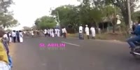 Bike and Cow Accident in Indian Road (R)