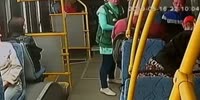 Female conductor thrown out of the bus