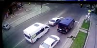 Last moments of life of Russian biker captured on CCTV