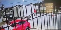 Truck Door Takes Man Out