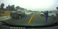 US: speeding pick up truck goes rampage