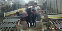 Worker got stuck in machine