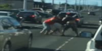 Violent road rage fight