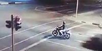Biker Never Saw it Coming From Behind