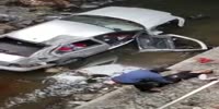 Female driver died after her car fell of the bridge