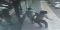Moron punches random woman