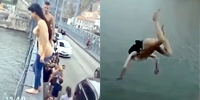 Naked Girl Jumps off Bridge