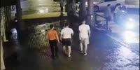 Three assholes cruelly beat random ppl