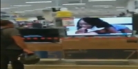 Porn on mall store TV