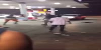 Gas station fight ends with tough KO