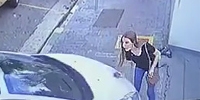 Out of Control Car Makes Woman Go Full Scorpion