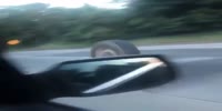 Runaway tire accident