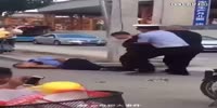 Cop gets balls destroyed