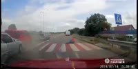 Red shirt narrowly avoids death