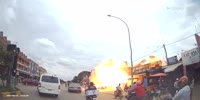 Gas station blows the roof off