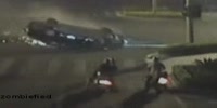 CAR FLIPPED AND HITTING TWO BIKERS