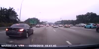 Biker gets wrecked from behind