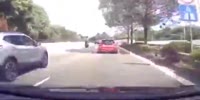 Falling asleep on a scooter on a highway