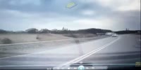 Head on crash inside dashcam