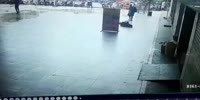 CCTV captures suicidal landing