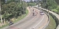 3 Bikers Sent into Orbit