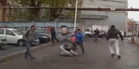Russia: Street fight/beating captured on Dashcam