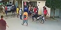 Girl Pinned Against Wall by Out of Control Truck