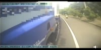 Man on Moped Sent Under Wheels of Semi (R)