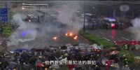 Riot in Hong Kong.