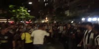Beaten by entire mob of rival soccer fans