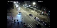 Running through pedestrians