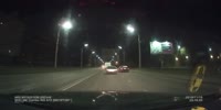 Speeder gets T-Boned by a police car