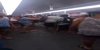 Mad fight in Brazilian subway