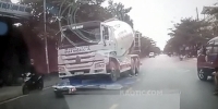 Bikers Thrown Under a Cement Truck