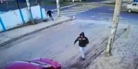 Violent robbery for a red car