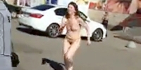 Mad, Naked Woman Attacks Strangers