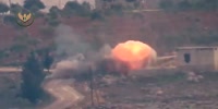 TOW missile destroys tank