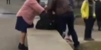 A man beats a girl in the center of Poltava