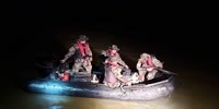 Busting weed cargo boat on Parana river