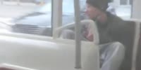 Crackhead talks to himself on bus in Canada