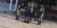Suspect beaten by police in Brazil
