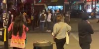 Bank Holiday Fight In Camden Town