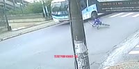 Вyclist flew under the bus wheel (R)