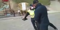 Ukrainian Police fight lockdown violater
